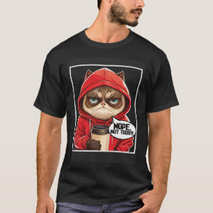 Camiseta Não Hoje Cat I Cat I Preguiçoso Cat No 1