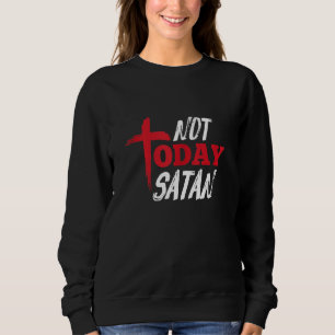 Camiseta Não Hoje, Cruz de Religião Cristã Satã