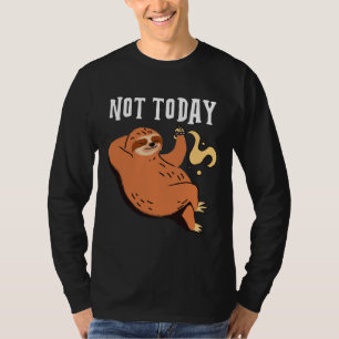Camiseta Não Hoje Design Com Um Descanso Em Um Tr