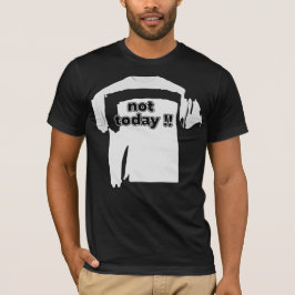 Camiseta Não Hoje Engraçado Citação Negrito Preto e Branco