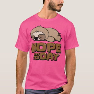 Camiseta Não Hoje - Engraçado Lpreguiçoso Memória Sloth
