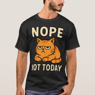 Camiseta Não Hoje Gato Gatito Gatinho Citação Engraçada