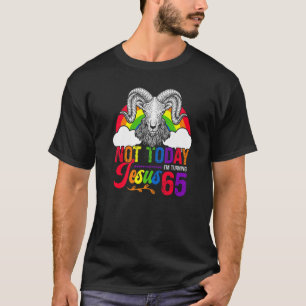 Camiseta Não hoje Jesus, estou virando 65 Rainbow Sheep Bir