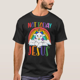 Camiseta Não Hoje Jesus Orgulho gay Lgbt Satã Goat 1