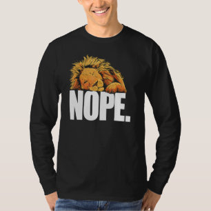 Camiseta Não Hoje Leão Preguiçoso Animal