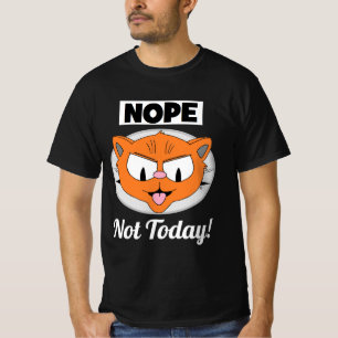 Camiseta NÃO Hoje Não! Señor Gato™ Gato de Desenho
