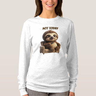 Camiseta Não Hoje Preguiça Relaxada