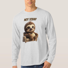 Camiseta Não Hoje Preguiça Relaxada