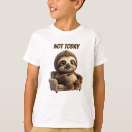 Camiseta Não Hoje Preguiça Relaxada