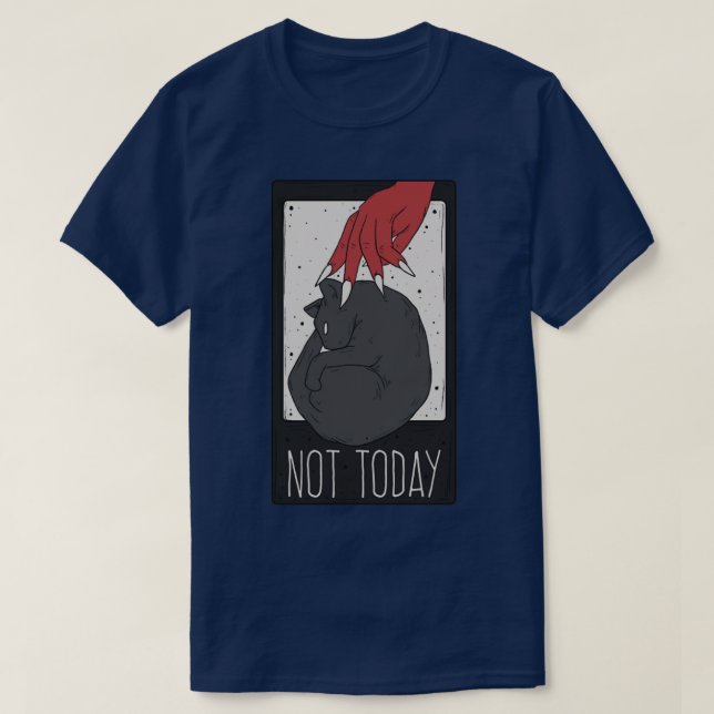 Camiseta Não hoje Satã 1 (Frente do Design)