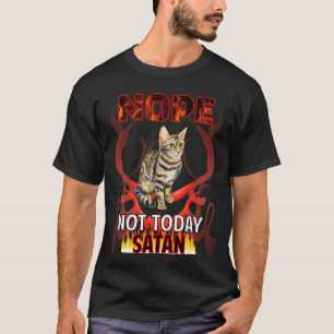 Camiseta Não Hoje Satanás Gato Bengal 01