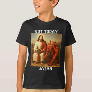Camiseta Não Hoje Satanás Jesus Vs Satanás Jogador Jogos