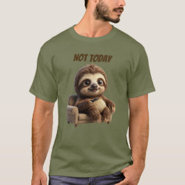 Camiseta Não Hoje Sloth Preguiçoso