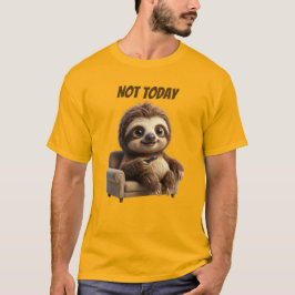 Camiseta Não Hoje Sloth Relaxado