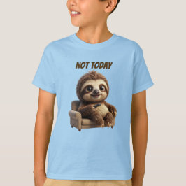 Camiseta Não Hoje Sloth Relaxado