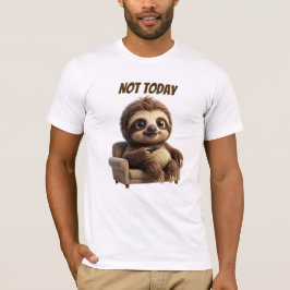 Camiseta Não Hoje Sloth Relaxado