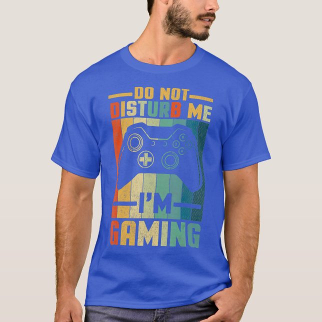 Camiseta Não Incomodar Im Gaming De Vídeo Gamer Para Menino (Frente)