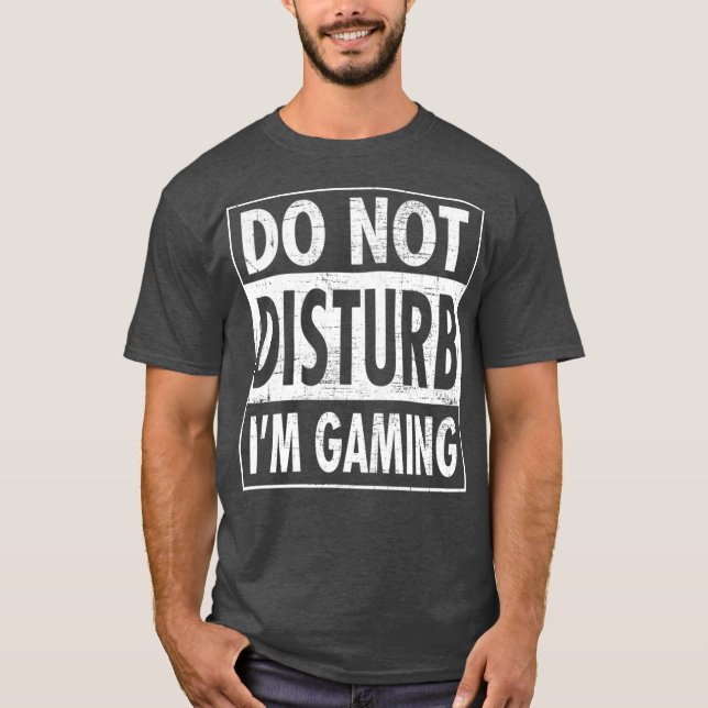 Camiseta Não Incomodar Im Jogando Com design Engraçado (Frente)
