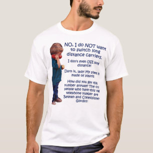 Camiseta Não interurbano! - com grande logotipo de