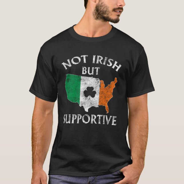 Camiseta Não Irlandês, Mas Shamrock de Dia de São Patrício  (Frente)