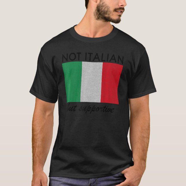 Camiseta Não Italiano, Mas Apoiante (Frente)