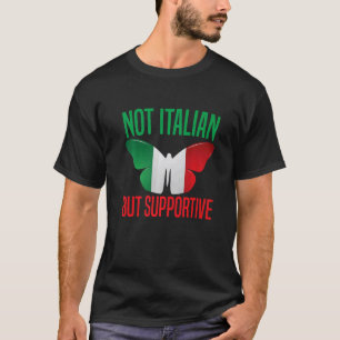 Camiseta Não Italiano, Mas Itália Apoiante Bandeira Prem