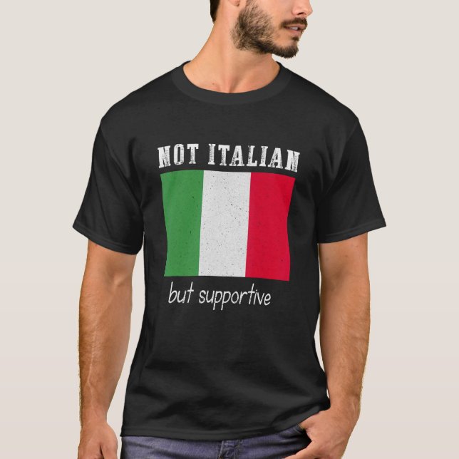 Camiseta Não Italiano, Mas Itália De Apoio (Frente)