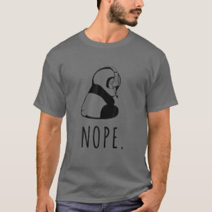 Camiseta Não. Jogo Panda Nope. Para Introdução