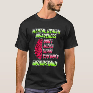 Camiseta Não Julgue Faixa Verde de Conscientização sobre Sa
