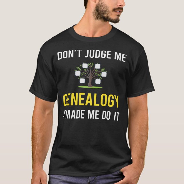 Camiseta Não julgue genealogia genealogia (Frente)
