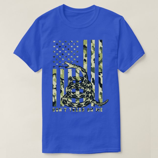 Camiseta Não lance sobre a bandeira da Camo American (Frente do Design)