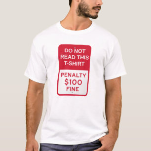 Camiseta Não leia esta t-shirt...