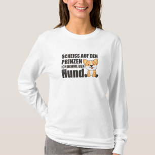 Camiseta Não leve o príncipe que tomo cachorro Corgi