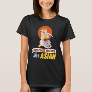 Camiseta Não Louco Não Rico Só Asiático Gato Com Espada de