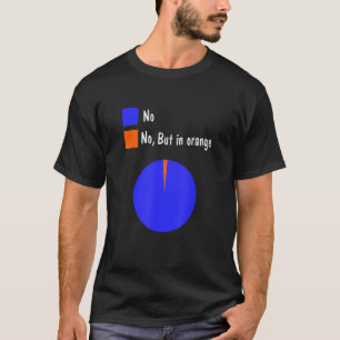 Camiseta Não, Mas No Gráfico De Pizza Engraçado Laranja, Le