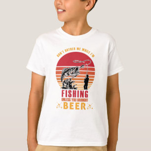 Camiseta Não me aborreça enquanto eu estiver a pescar