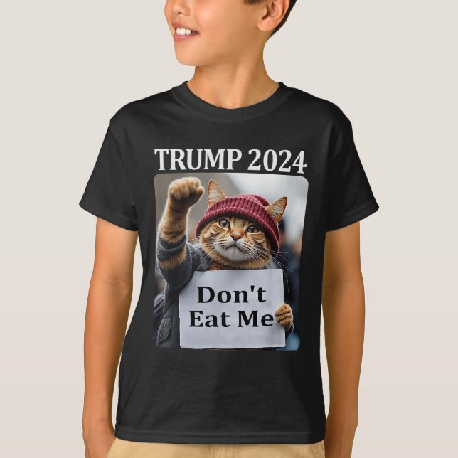 Camiseta Não me coma gatos para Trump 2024 (Frente)