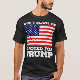 Camiseta Não me culpem, votei em Trump, American Flag 4t