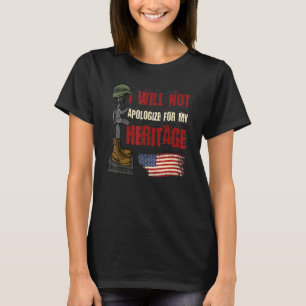 Camiseta Não Me Desculparei Por Meu Legado Veteranos Americ