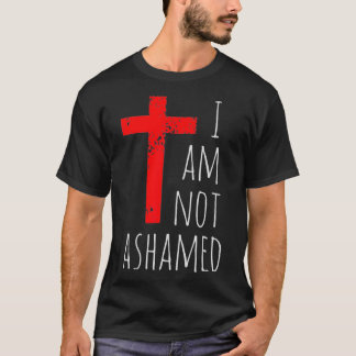 Camiseta Não me envergonho da grande imagem de silhueta da