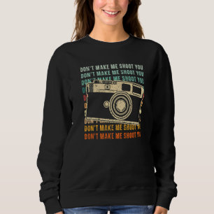 Camiseta Não Me Faça Atirar Em Você Fotografia Lente de Câm