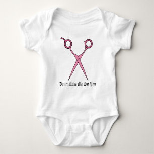 Camiseta Não me faça cortá-lo (as tesouras cor-de-rosa d