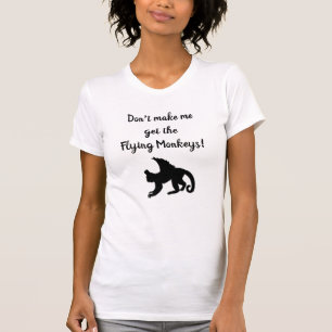 Camiseta Não me faça obter os macacos do vôo engraçados