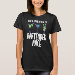 Camiseta Não me faça usar meu slogan de humor de voz do bar