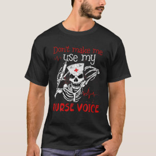Camiseta Não me faça usar minha roupa de Dia das Bruxas d