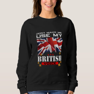 Camiseta Não me faça usar minha voz britânica Inglaterra