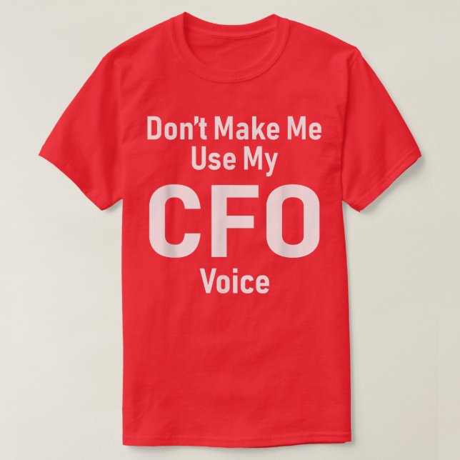 Camiseta Não me faça usar minha voz CFO (Frente do Design)
