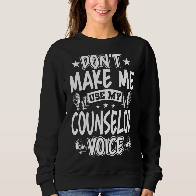 Camiseta Não me faça usar minha voz de conselheiro (Frente)