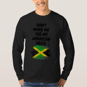 Camiseta Não Me Faça Usar Minha Voz Jamaicana Bandeira da J