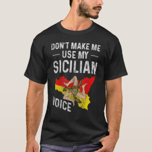 Camiseta Não me faça usar minha voz siciliana Convers da Si